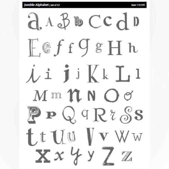 Stampin' Up!‎ Jumble Alphabet Stamp Set of 52 - Picture 1 of 4